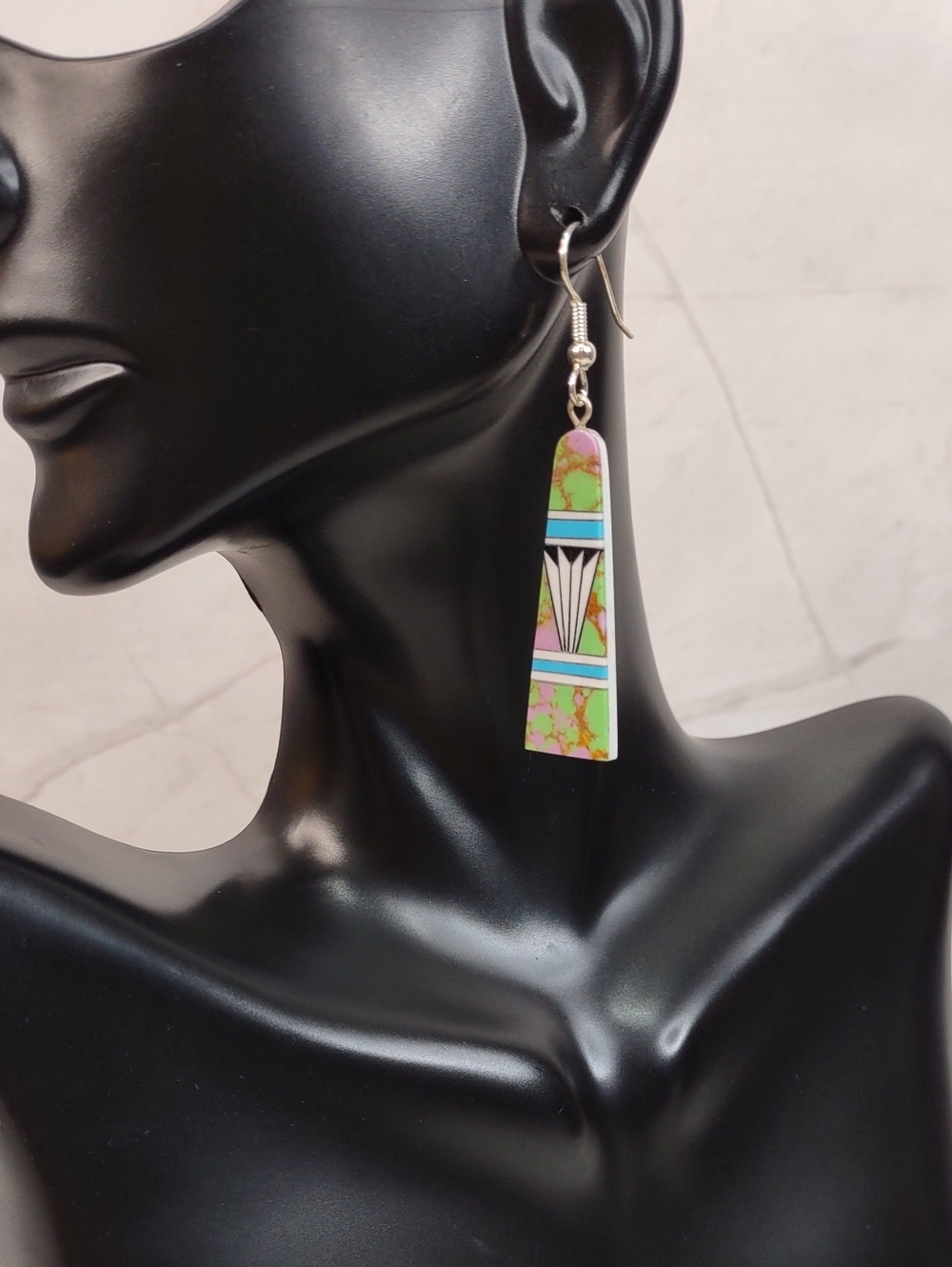 Artisan Crafted Mosaic Inlay Earrings